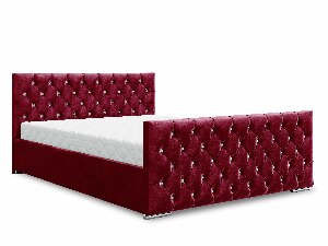Bračni krevet 180 cm Quintin (bordo) (s podnicom i prostorom za odlaganje)
