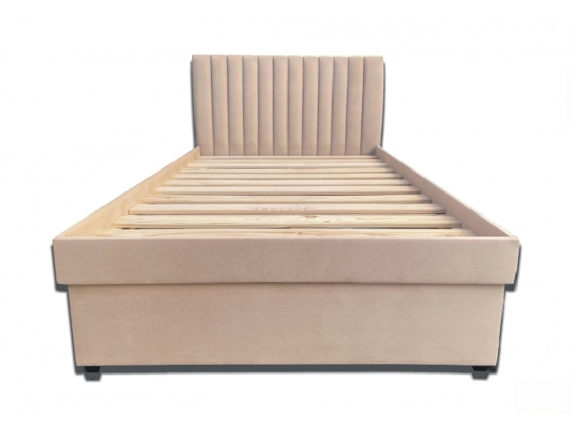 Bračni krevet 120 cm Peissa (bež) (bez madraca) (s podnicom od drvenih letvica)