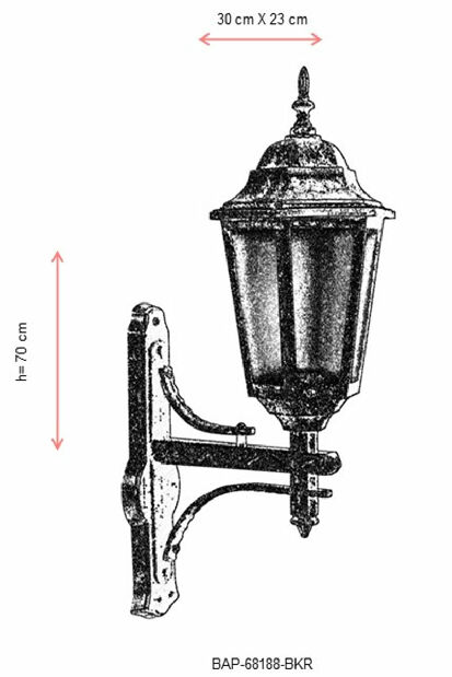 Vanjska zidna svjetiljka Bernadette (smeđa)