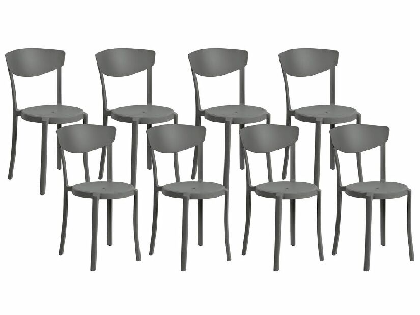 Set blagovaonskih stolica (8 kom.) Valkyrja (tamnosiva) 