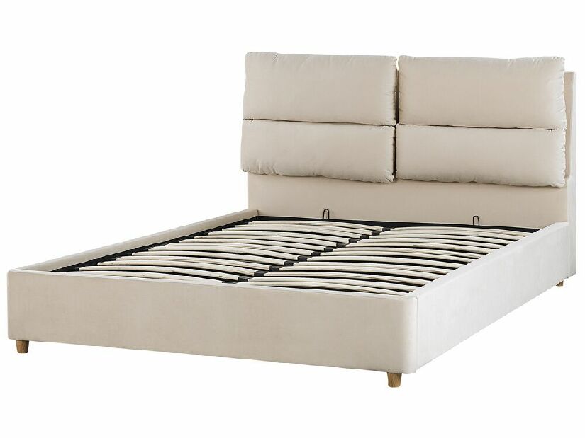 Bračni krevet 140 cm Batil (bež) (s podnicom) (s prostorom za odlaganje)
