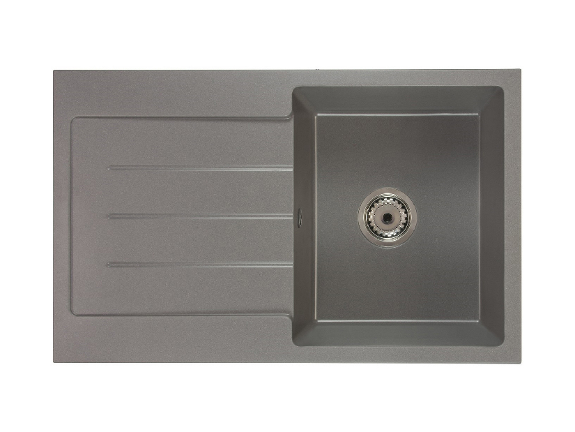 Kuhinjski sudoper Ruxom (siva) (s 1 otvorom za bateriju) (L)