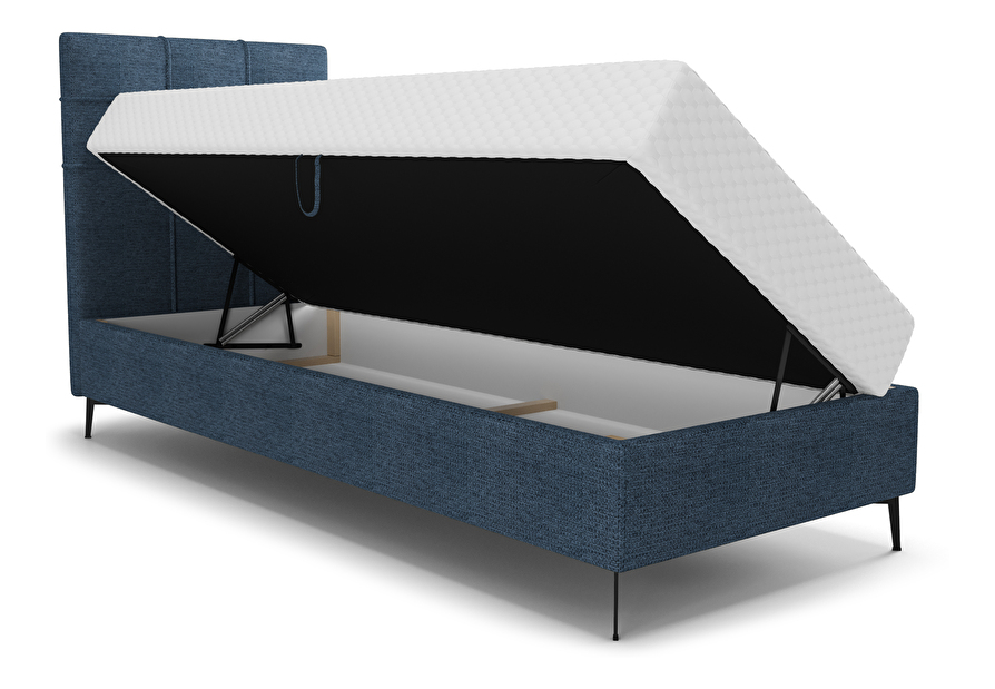 Jednostruki krevet 90 cm Infernus Bonell (plava) (s podnicom, bez prostora za odlaganje)