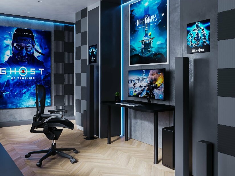 Gaming PC stol Gamer Y (crna) (bez rasvjete)