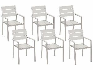Set vrtnih stolica 6 kom. VERO (šperploča) (bijela)