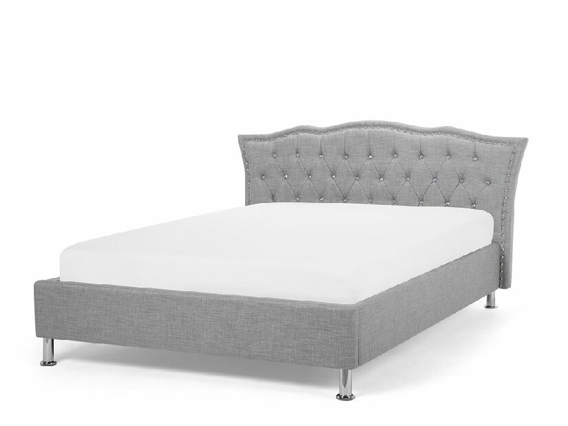 Bračni krevet 140 cm MATH (s podnicom) (siva)
