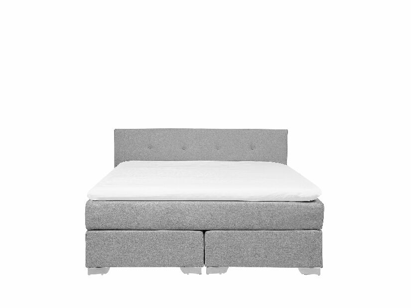Bračni krevet Boxspring 160 cm CONSOLE (s podnicom i madracem) (siva)