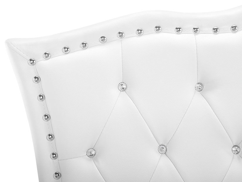 Bračni krevet 140 cm MATH (s podnicom) (bijela)