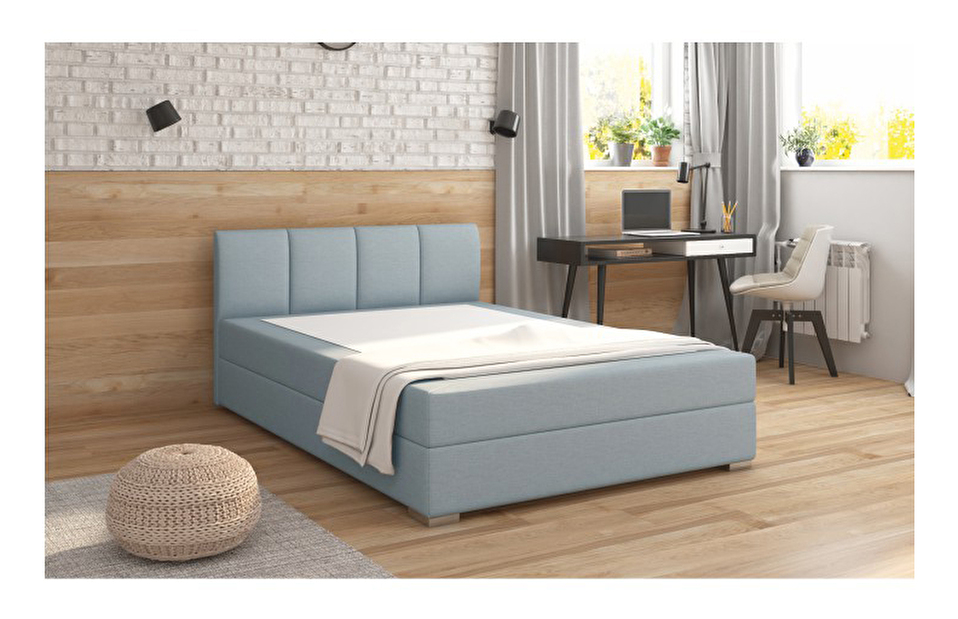Bračni krevet Boxspring 140 cm Rhoni (boja mentola) (S podnicom, madracom i prostorom za odlaganje) *trgovina