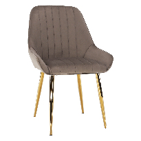 Blagovaonska stolica Soddy (sivo smeđa + zlatna) *rasprodaja