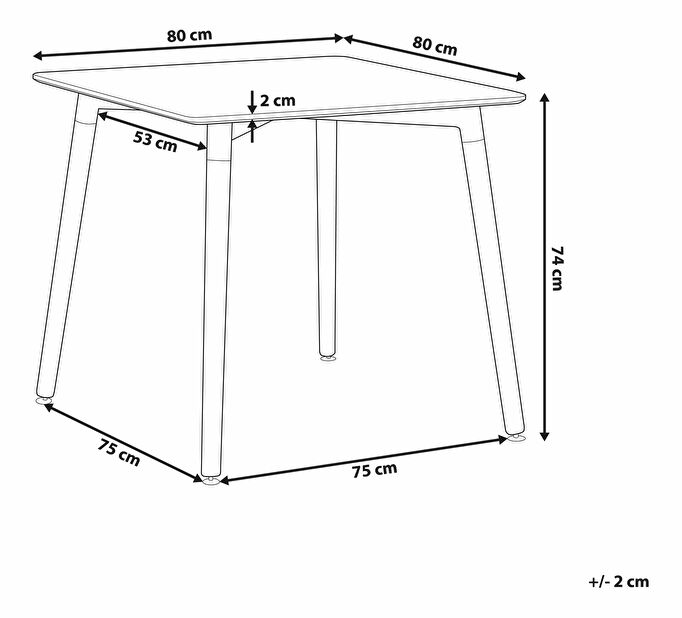 Blagovaonski stol Barto (za 4 osobe) (bijela)