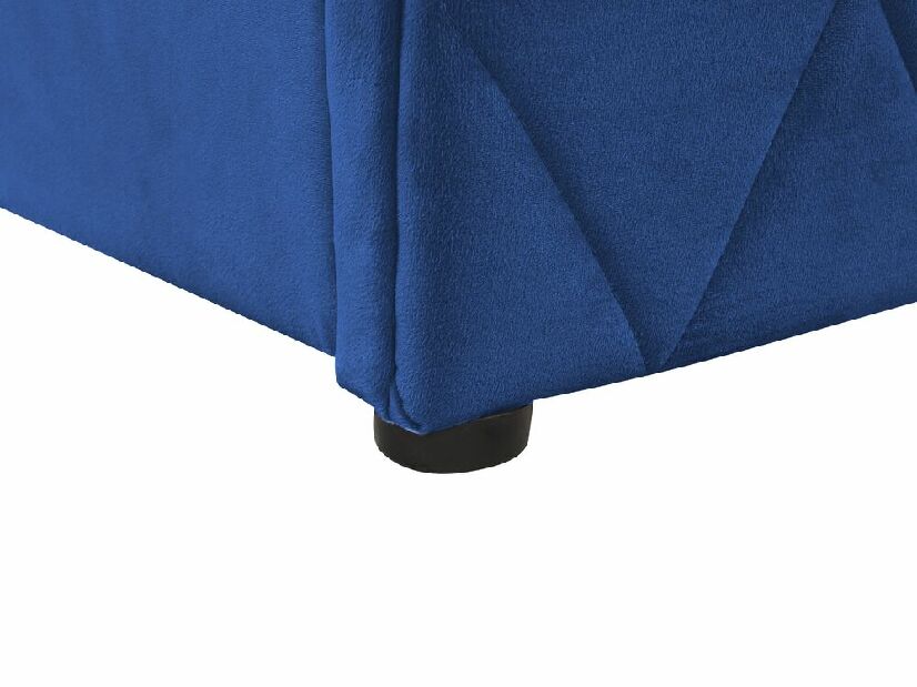 Bračni krevet 180 cm Rhett (plava) (s podnicom i prostorom za odlaganje)