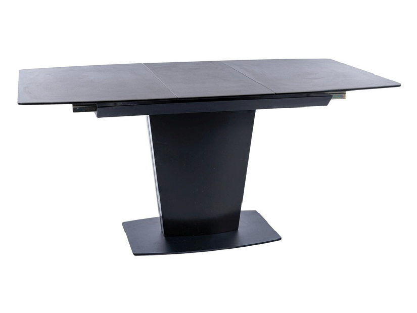 Blagovaonski stol na razvlačenje 120-160 cm Benedict (crna + crna) (za 4 do 6 osoba)