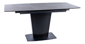 Blagovaonski stol na razvlačenje 120-160 cm Benedict (crna + crna) (za 4 do 6 osoba)