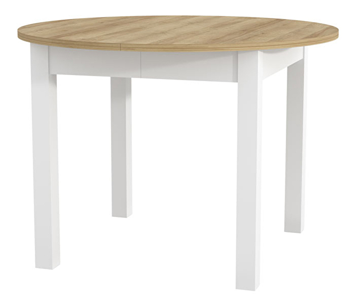Blagovaonski stol Isiah 02 (hrast riviera + bijela) (za 4 do 8 osoba)