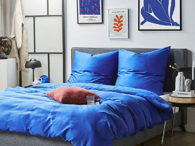 Posteljina 135 x 200 cm Hunter (plava) (u kompletu s jastučnicama)