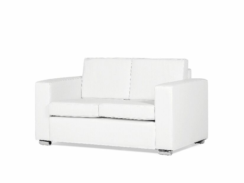 Kožna sofa dvosjed Heinola (bijela)