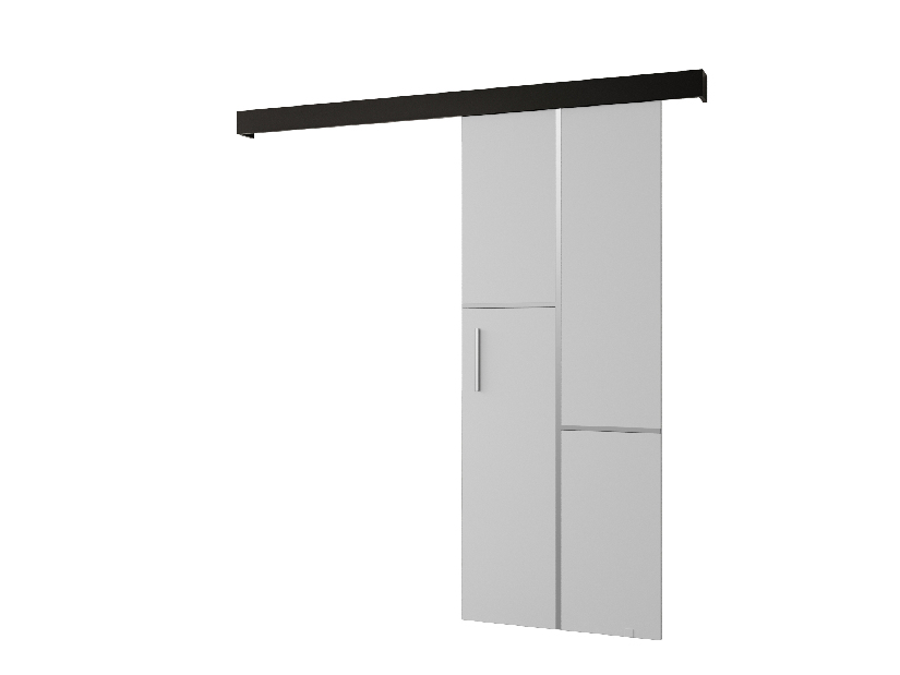 Klizna vrata 90 cm Sharlene VII (bijela mat + crna mat + srebrna)