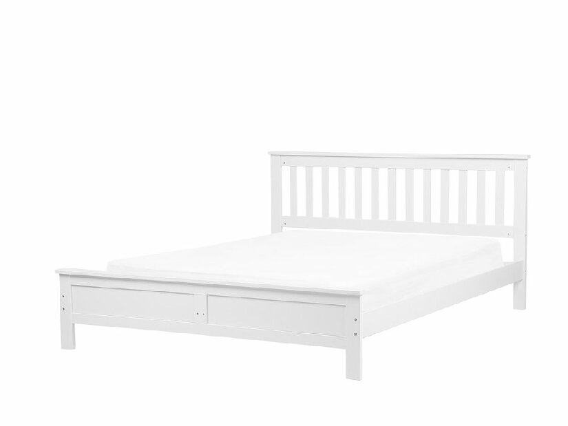 Bračni krevet 160 cm MAYA (s podnicom) (bijela)