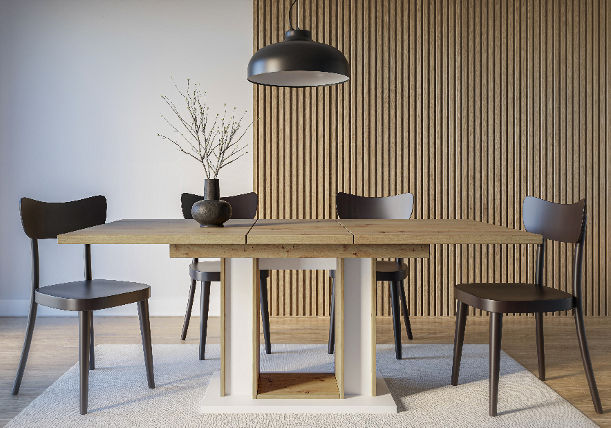 Blagovaonski stol Farug (artisan + bijela) (za 6 do 8 osoba)