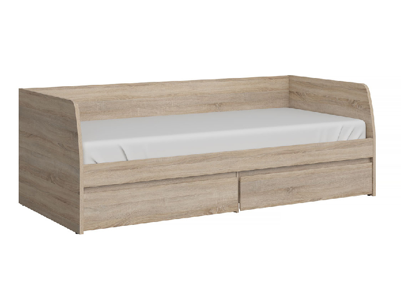 Jednostruki krevet 90 cm Noella (hrast sonoma) (s podnicom)