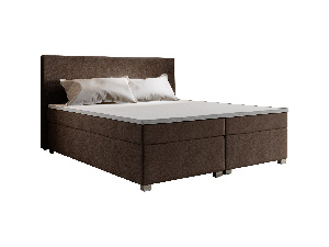Bračni krevet Boxspring 160 cm Simon (tamnosmeđa) (s madracem, bez prostora za odlaganje)