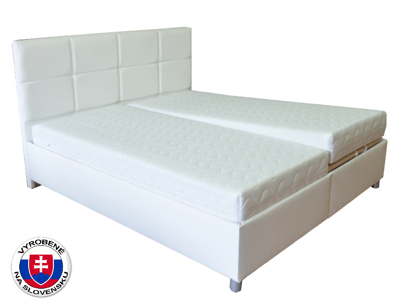 Bračni krevet 180 cm Albatros (bijela) (s podnicama i madracima) 