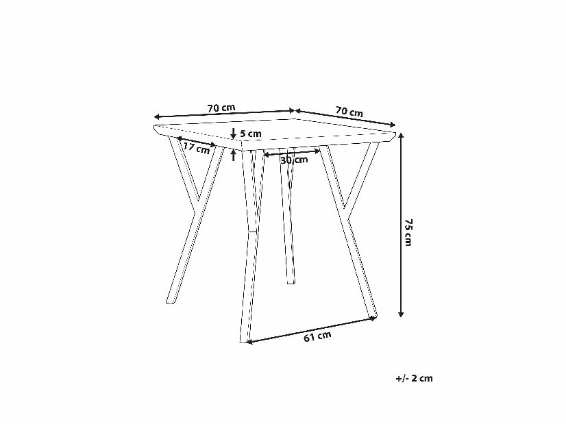 Blagovaonski stol Bendigo (za 4 osobe) (tamno drvo)