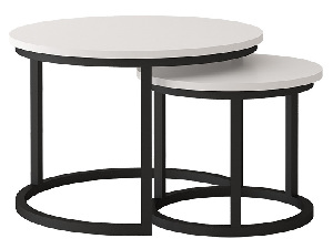 Set stolića za kavu Tulin (crna + bijela)