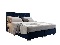 Bračni krevet 140 cm Harlan (plava) (s podnicom, madracem i prostorom za odlaganje)