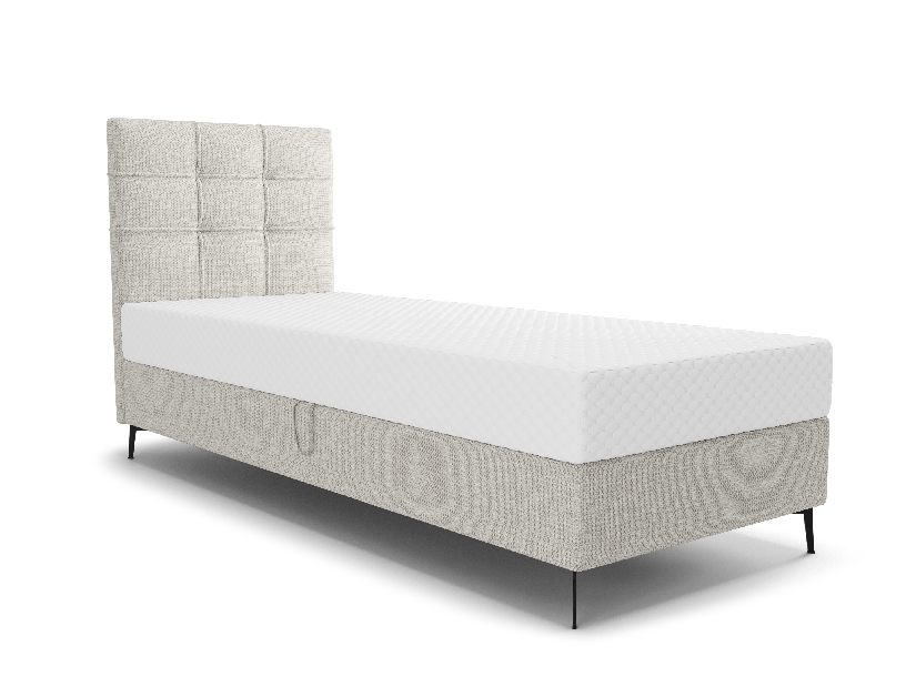 Jednostruki krevet 90 cm Infernus Bonell (svijetlosiva) (s podnicom, s prostorom za odlaganje)