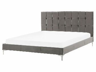 Bračni krevet 160 cm AMART (siva) (s podnicom)