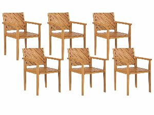 Set vrtnih stolica (6 kom.) Blas (svijetlo drvo)