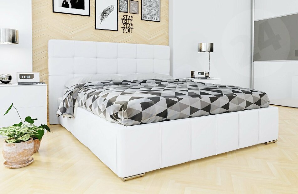 Bračni krevet 180 cm Mirjan Kendrick (ekokoža Soft 017)