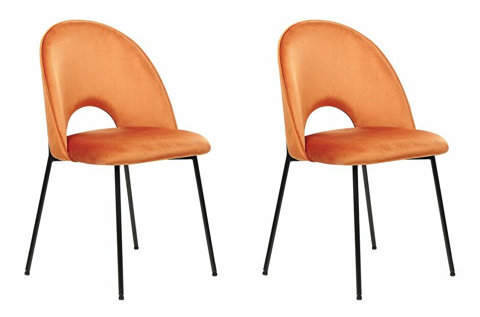 Set blagovaonskih stolica (2 kom.) Clarissa (narančasta)