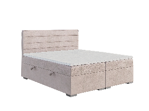 Bračni krevet Boxspring 200 cm Benio (svijetloljubičasta) (s madracem i prostorom za odlaganje)