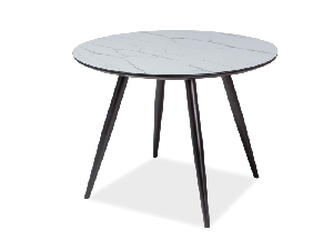 Blagovaonski stol Irina (bijela + crna) (za 4 osobe)