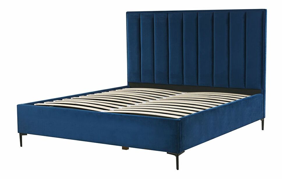 Bračni krevet 180 cm SANAZA (plava) (s podnicom)