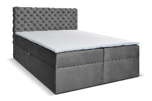 Bračni krevet Boxspring 180 cm Orimis (siva ) (s madracima)