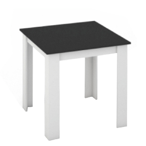 Blagovaonski stol Plat (kvadrat) (za 4 osobe) (bijela + crna) 