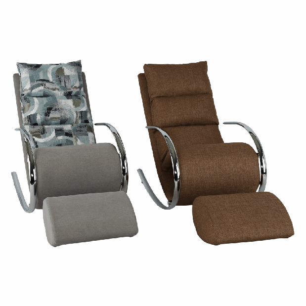Fotelja za ljuljanje Reta (siva) 