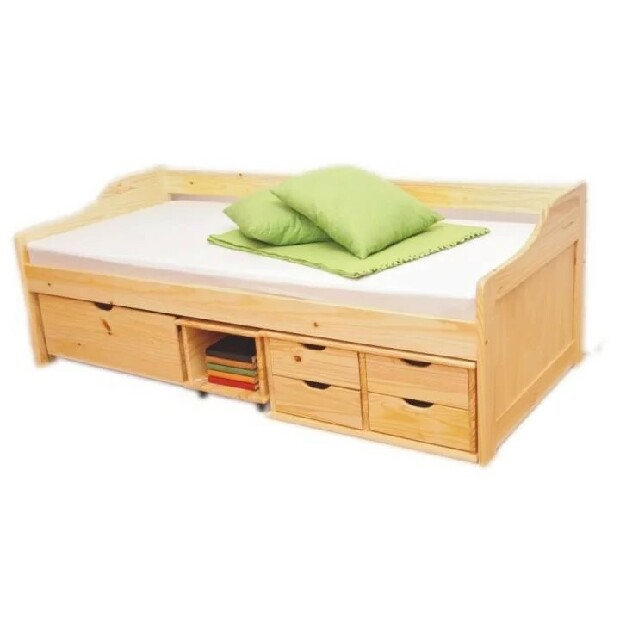 Jednostruki krevet 90 cm Mangu (masiv, S podnicom) 
