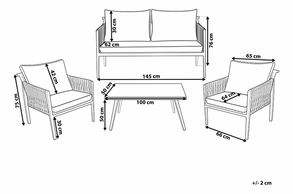 Garnitura za sjedenje Lahaina (bijela)
