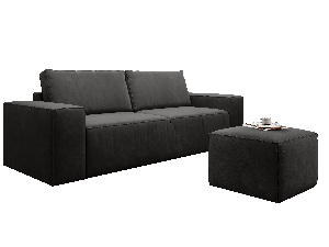 Sofa Shala 10 (crna) (s tabureom)