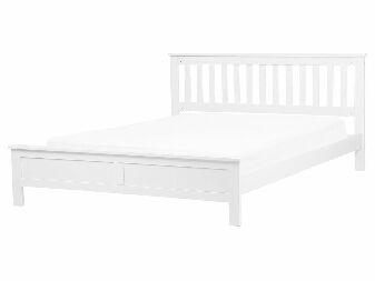 Bračni krevet 160 cm MAYA (s podnicom) (bijela)