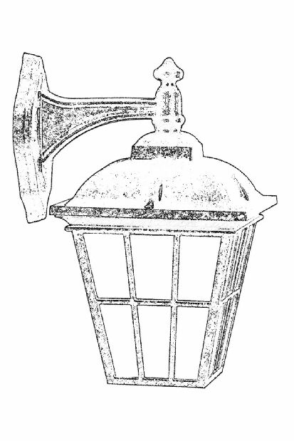Vanjska zidna svjetiljka Brad (smeđa)