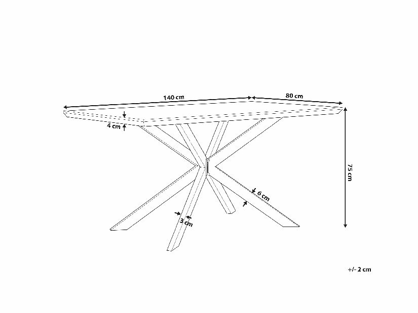 Blagovaonski stol Spector (za 6 osoba) (svijetlo drvo)