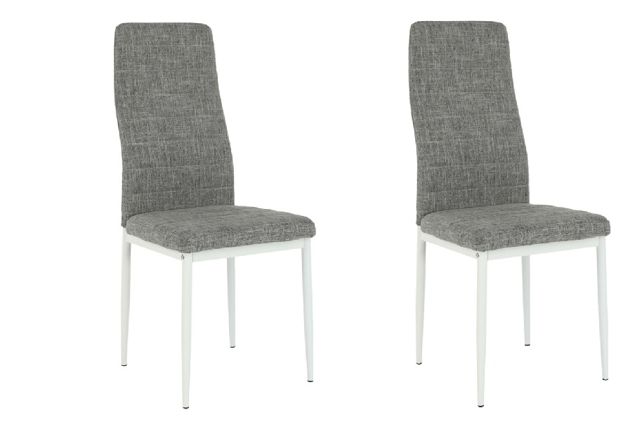 Blagovaonska stolica (2kom.) Collort nova (svjetlosiva + bijela) *rasprodaja