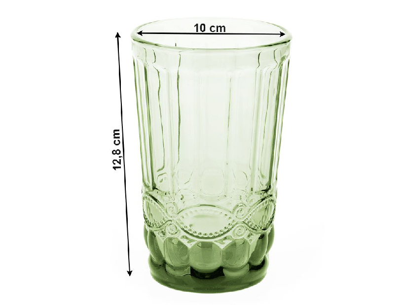 Set 6 vintage čaša za vodu 350ml Fragata Tip 6 (zelene)