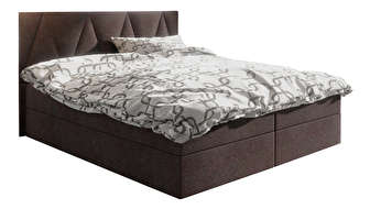 Bračni krevet  Boxspring 140 cm Fade 3 (tamnosmeđa) (s madracem i prostorom za odlaganje)